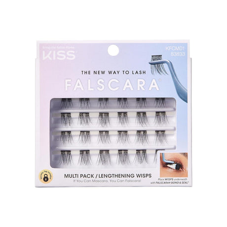 KISS Falscara Multipack False Eyelashes, Lash Clusters, Lengthening Wisps', 10Mm-12Mm-14Mm, Includes 24 Assorted Lengths Wisps, Contact Lens Friendly, Easy to Apply, Reusable Strip Lashes - Supply Center USA