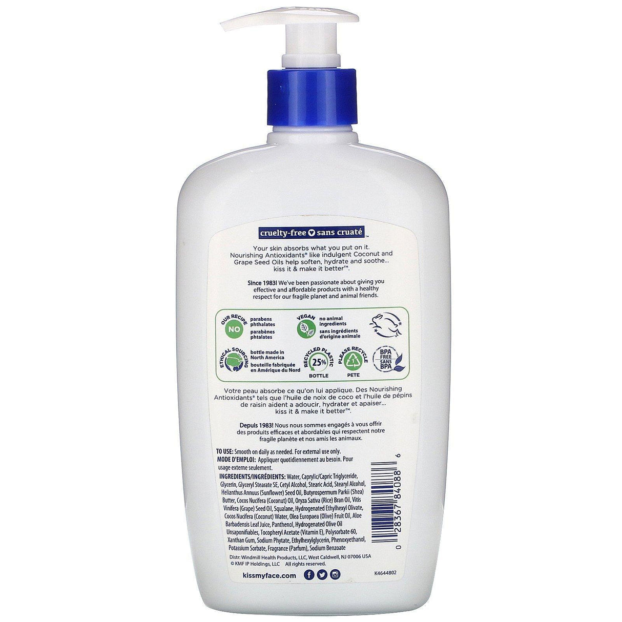 Kiss My Face, Body Lotion, Vegan, Tropical Coconut, 16 fl oz (473 ml) - Supply Center USA