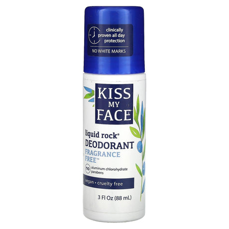 Kiss My Face, Liquid Rock Deodorant, Fragrance Free, 3 fl oz (88 ml) - Supply Center USA