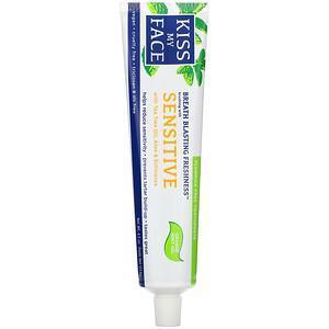Kiss My Face, Sensitive Toothpaste with Tea Tree Oil, Aloe & Echinacea, Fluoride Free, Orange Mint Gel, 4.5 oz (127.6 g) - Supply Center USA