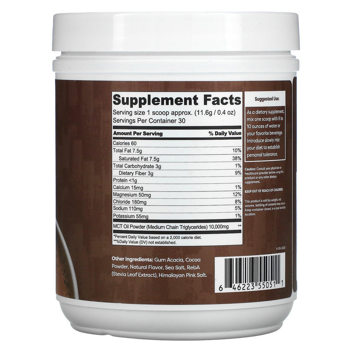 Kiss My Keto, Keto Creamer, Chocolate, 12.3 oz (348 g) - Supply Center USA