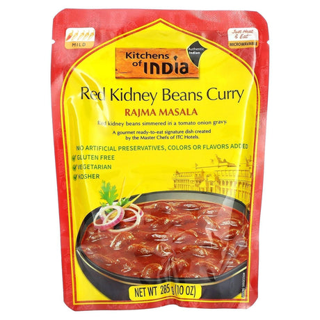 Kitchens of India, Rajma Masala, Red Kidney Beans Curry, Mild, 10 oz (285 g) - Supply Center USA