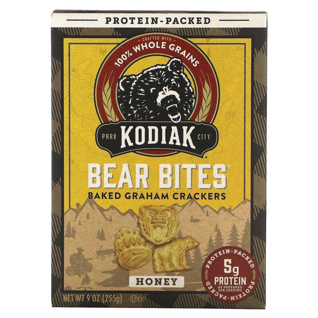 Kodiak Cakes, Bear Bites, Baked Graham Crackers, Chocolate , 9 oz (255 g) - Supply Center USA