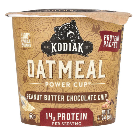 Kodiak Cakes, Oatmeal Power Cup®, Peanut Butter Chocolate Chip , 2.12 oz (60 g) - Supply Center USA