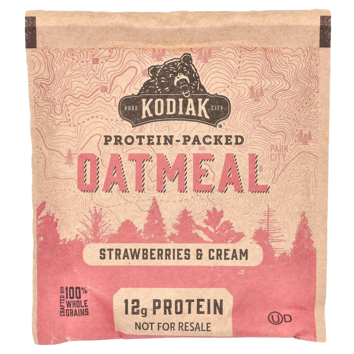 Kodiak Cakes, Protein-Packed Oatmeal, Strawberries & Cream, 6 Packets, 1.76 oz (50 g) Each - Supply Center USA