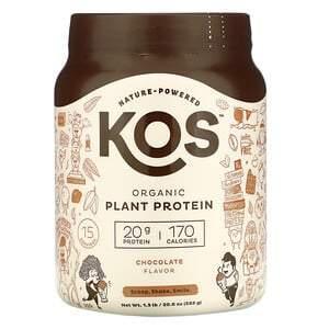 KOS, Organic Plant Protein, Chocolate, 1.3 lb (585 g) - Supply Center USA
