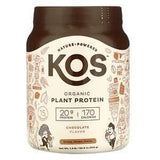 KOS, Organic Plant Protein, Chocolate, 1.3 lb (585 g) - Supply Center USA