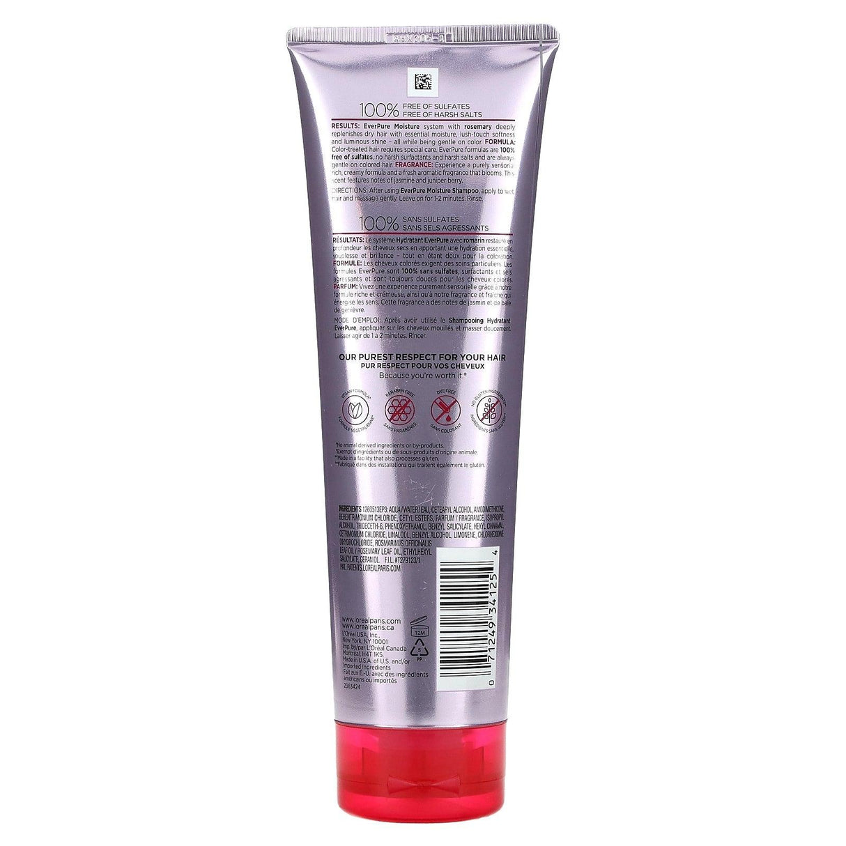 L'Oréal, Ever Pure, Moisture Conditioner with Rosemary, 8.5 fl oz (250 ml) - Supply Center USA