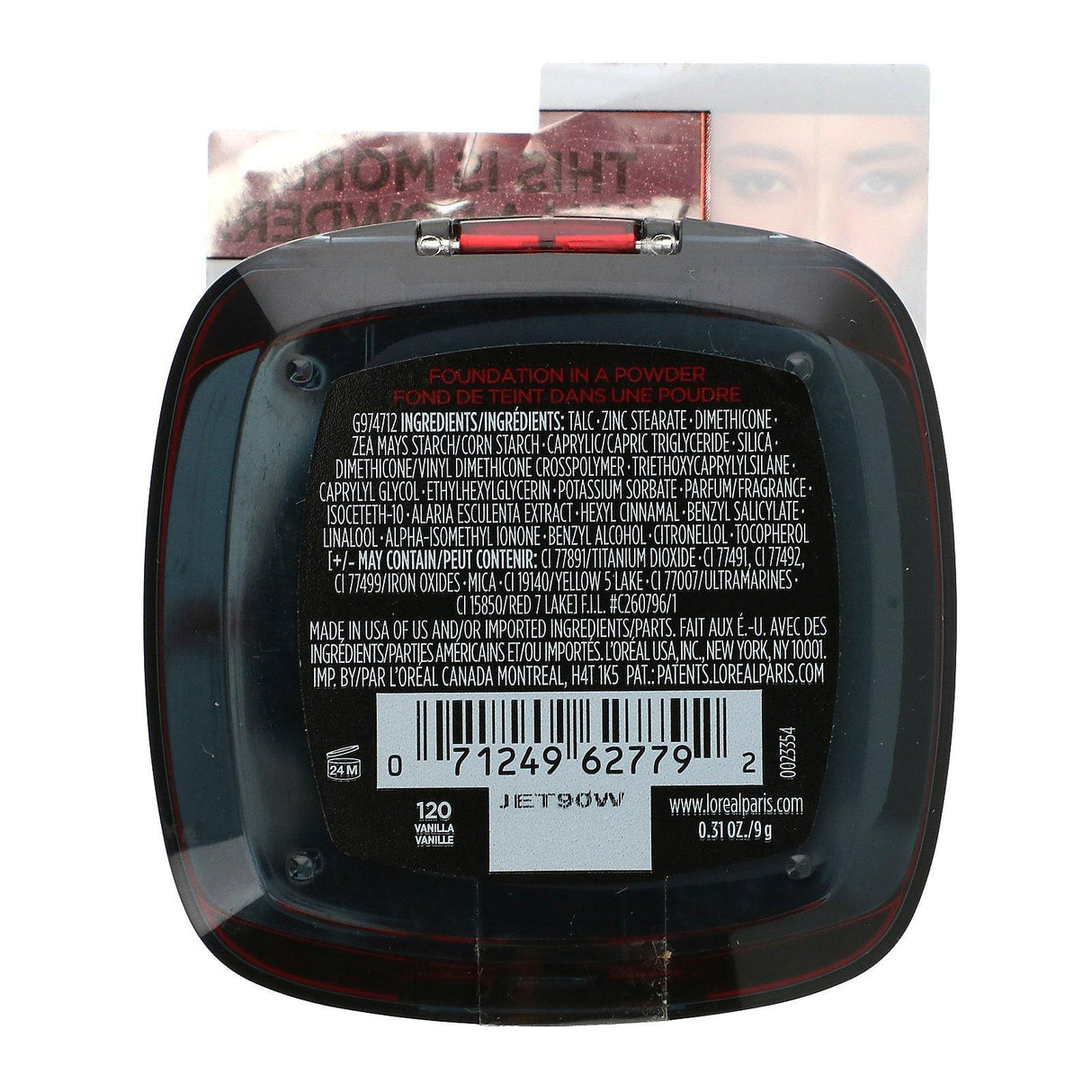 L'Oreal, Infallible 24H Fresh Wear, Foundation In A Powder, 120 Vanilla, 0.31 oz (9 g) - Supply Center USA