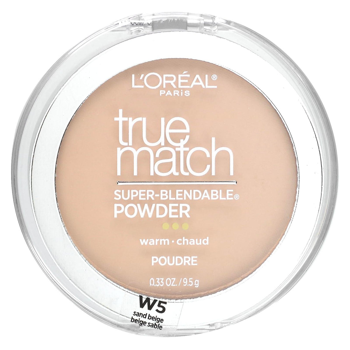L'Oréal, True Match, Super-Blendable Powder, W5 Sand Beige, 0.33 oz (9.5 g) - Supply Center USA