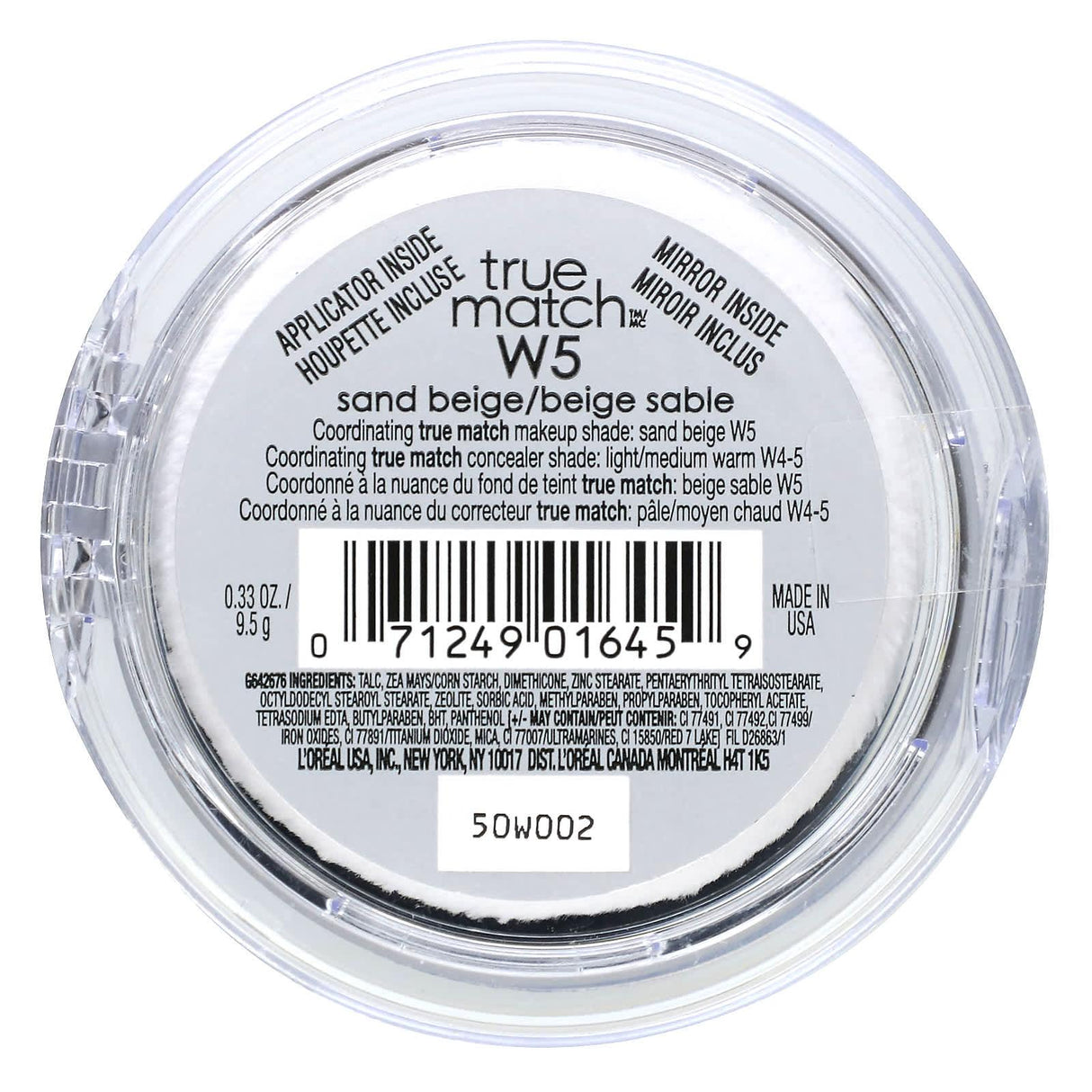 L'Oréal, True Match, Super-Blendable Powder, W5 Sand Beige, 0.33 oz (9.5 g) - Supply Center USA
