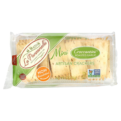 La Panzanella, Mini Croccantini® Artisan Crackers, Roasted Garlic, 6 oz (170 g) - Supply Center USA