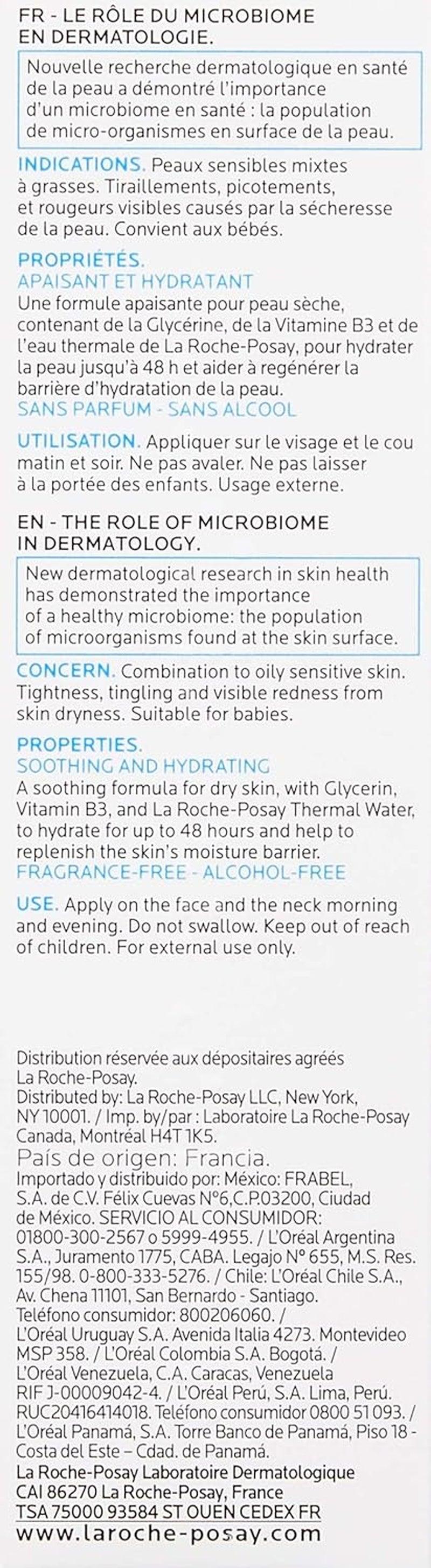 La Roche-Posay Toleriane Sensitive Fluide Protective Moisturizer, Lightweight Oil-Free Face Moisturizer, for Sensitive Skin - Supply Center USA