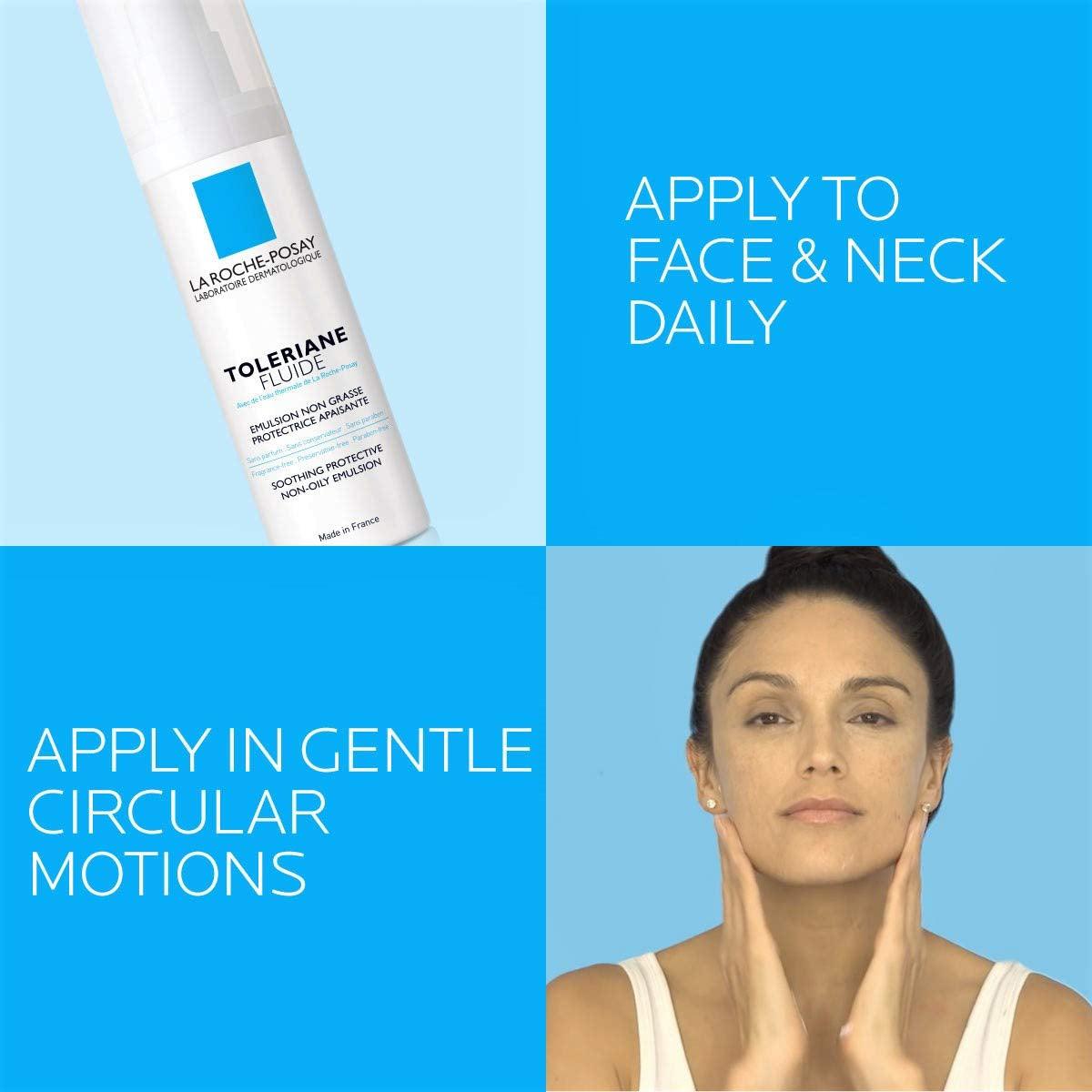 La Roche-Posay Toleriane Sensitive Fluide Protective Moisturizer, Lightweight Oil-Free Face Moisturizer, for Sensitive Skin - Supply Center USA