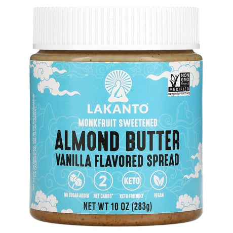 Lakanto, Almond Butter Spread, Vanilla, 10 oz (283 g) - Supply Center USA