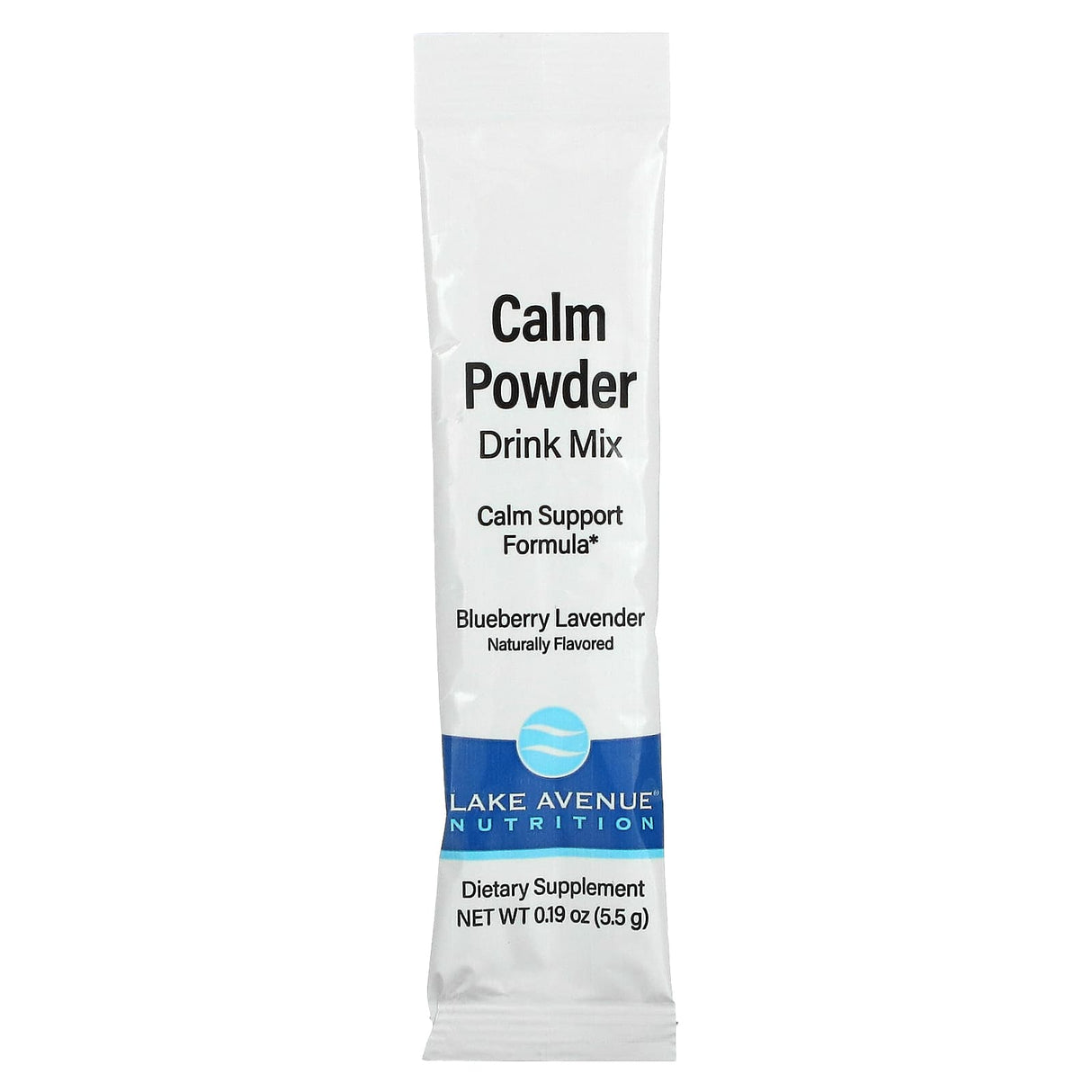 Lake Avenue Nutrition, Calm Powder Drink Mix, Blueberry Lavender, 20 Packets, 0.19 oz (5.5 g) Each - Supply Center USA