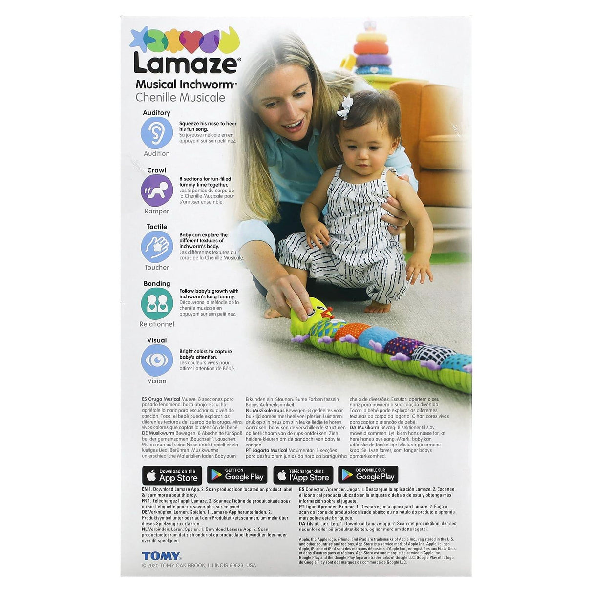 Lamaze, Musical Inchworm, 0 Months+, 1 Toy - Supply Center USA