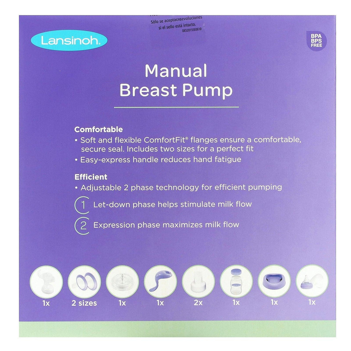 Lansinoh, Manual Breast Pump, 1 Manual Breast Pump and Accessories - Supply Center USA