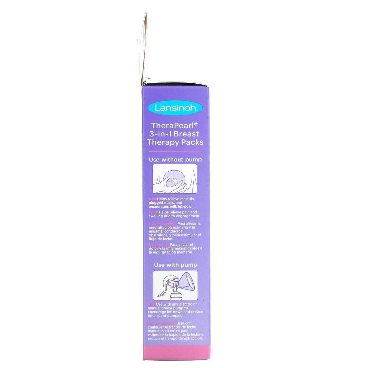 Lansinoh, TheraPearl, 3-in-1 Breast Therapy, 2 Reusable Packs and Soft Covers - Supply Center USA