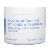 Lather, Eucalyptus Foaming Foot Scrub with Pumice, 4 oz (113 g) - Supply Center USA