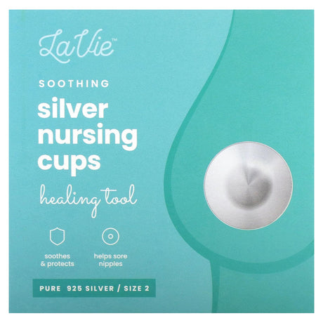 LaVie, Soothing Silver Nursing Cups, Healing Tool, Size 2, 3 Piece Set - Supply Center USA