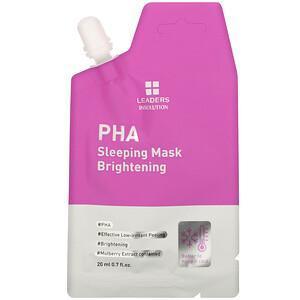 Leaders, PHA Sleeping Beauty Mask, Brightening, 0.7 fl oz (20 ml) - Supply Center USA