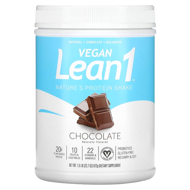 Lean1, Nature's Protein Shake, Chocolate, 1.5 lb (672 g) - Supply Center USA