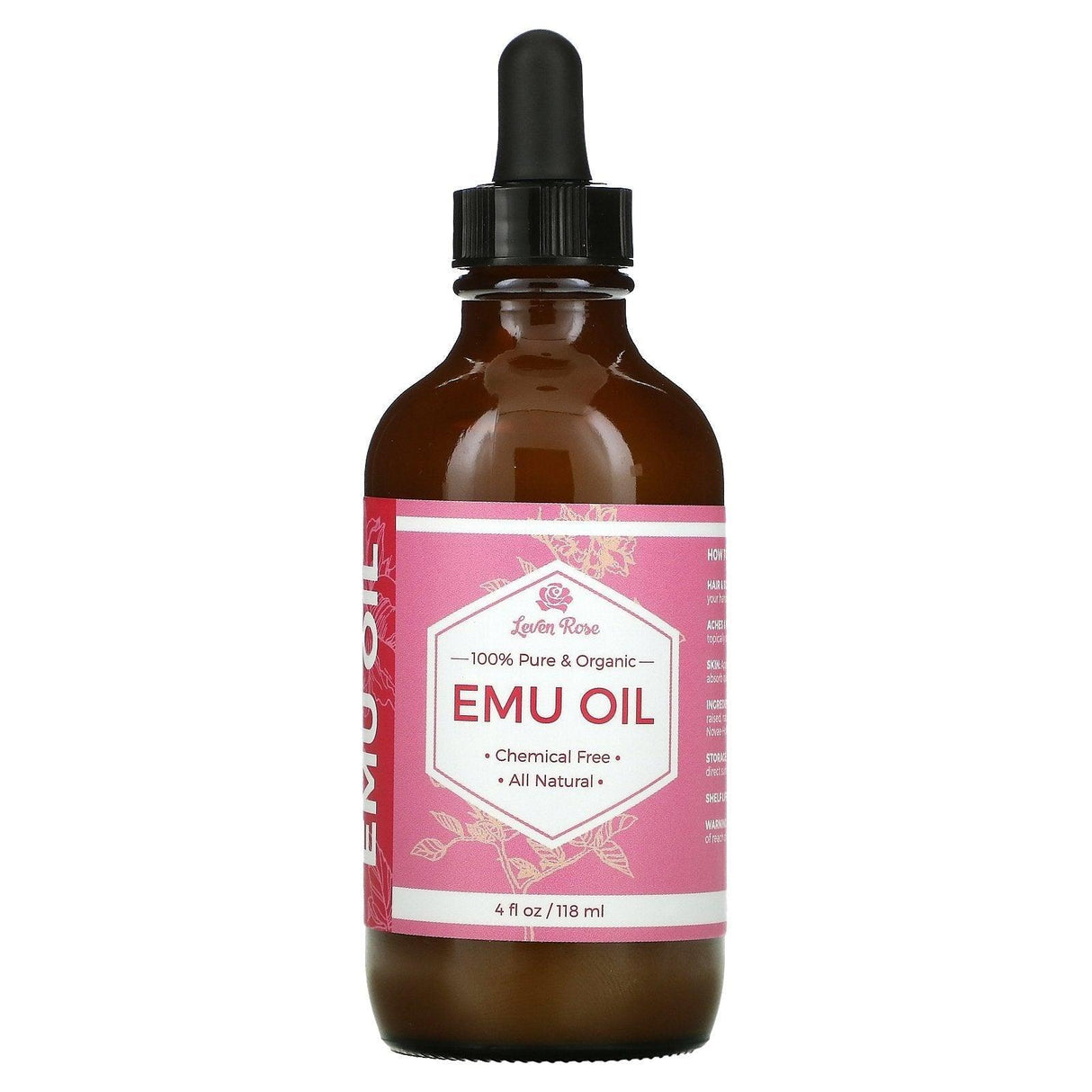 Leven Rose, 100% Pure & Organic, Rose Water, 4 fl oz (118 ml) - Supply Center USA