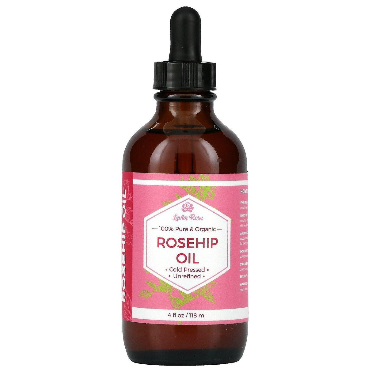 Leven Rose, 100% Pure & Organic, Rose Water, 4 fl oz (118 ml) - Supply Center USA