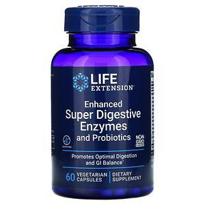 Life Extension, Enhanced Super Digestive Enzymes and Probiotics, 60 Vegetarian Capsules - Supply Center USA
