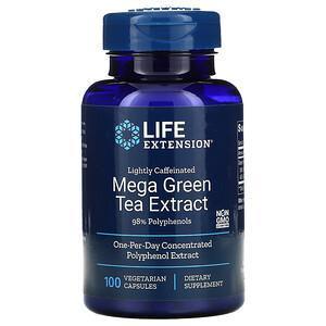 Life Extension, Mega Green Tea Extract, Lightly Caffeinated, 100 Vegetarian Capsules - Supply Center USA
