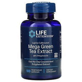 Life Extension, Mega Green Tea Extract, Lightly Caffeinated, 100 Vegetarian Capsules - Supply Center USA