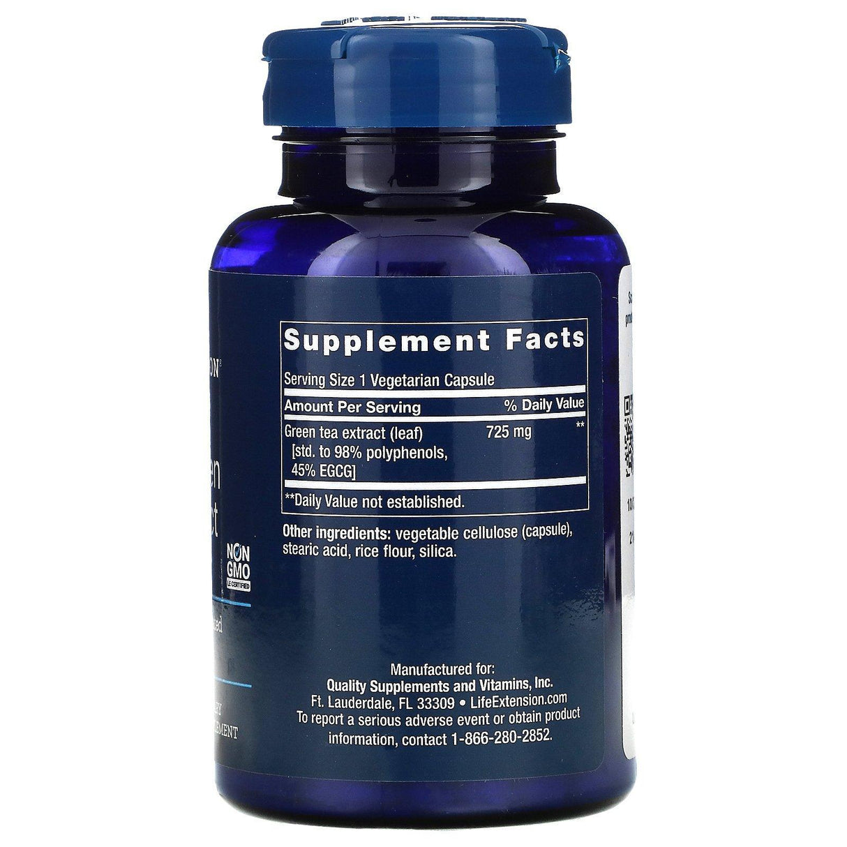 Life Extension, Mega Green Tea Extract, Lightly Caffeinated, 100 Vegetarian Capsules - Supply Center USA