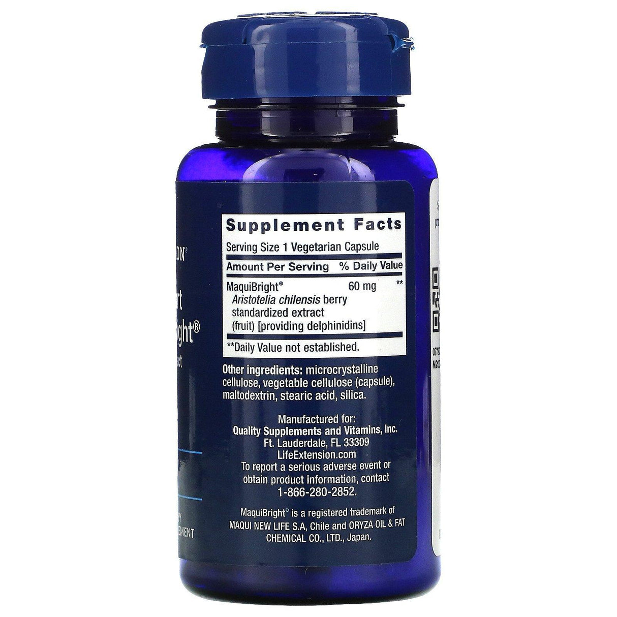 Life Extension, Tear Support with MaquiBright, Maqui Berry Extract, 60 mg, 30 Vegetarian Capsules - Supply Center USA