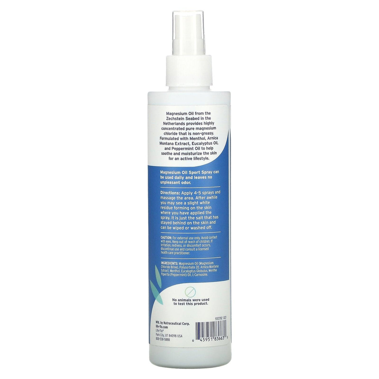 Life-flo, Magnesium Oil Sport Spray, 8 fl oz (237 ml) - Supply Center USA