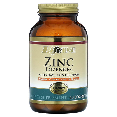 LifeTime Vitamins, Zinc Lozenges With Vitamin C & Echinacea, Natural Orange/Vanilla , 60 Lozenges - Supply Center USA