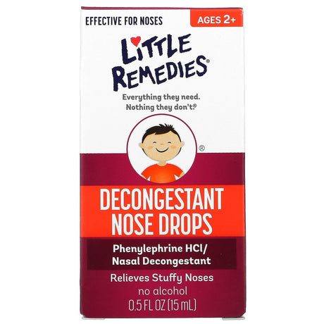 Little Remedies, Decongestant Nose Drops, Ages 2+, 0.5 fl oz (15 ml) - Supply Center USA