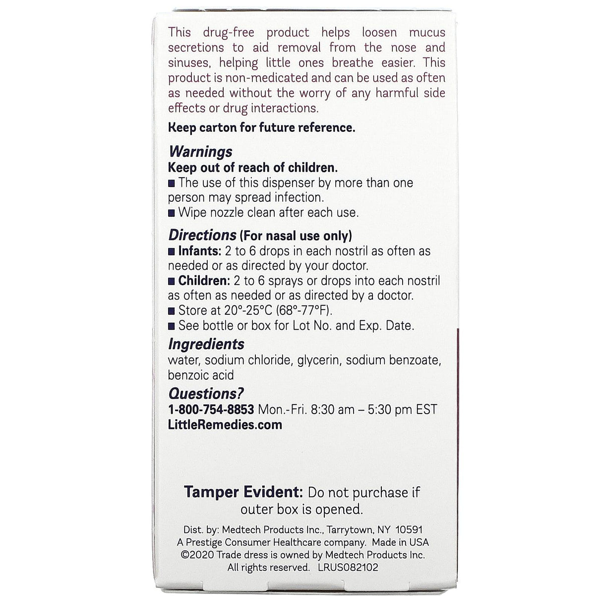Little Remedies, Saline Spray + Drops, For Noses, 0.5 fl oz (15 ml) - Supply Center USA