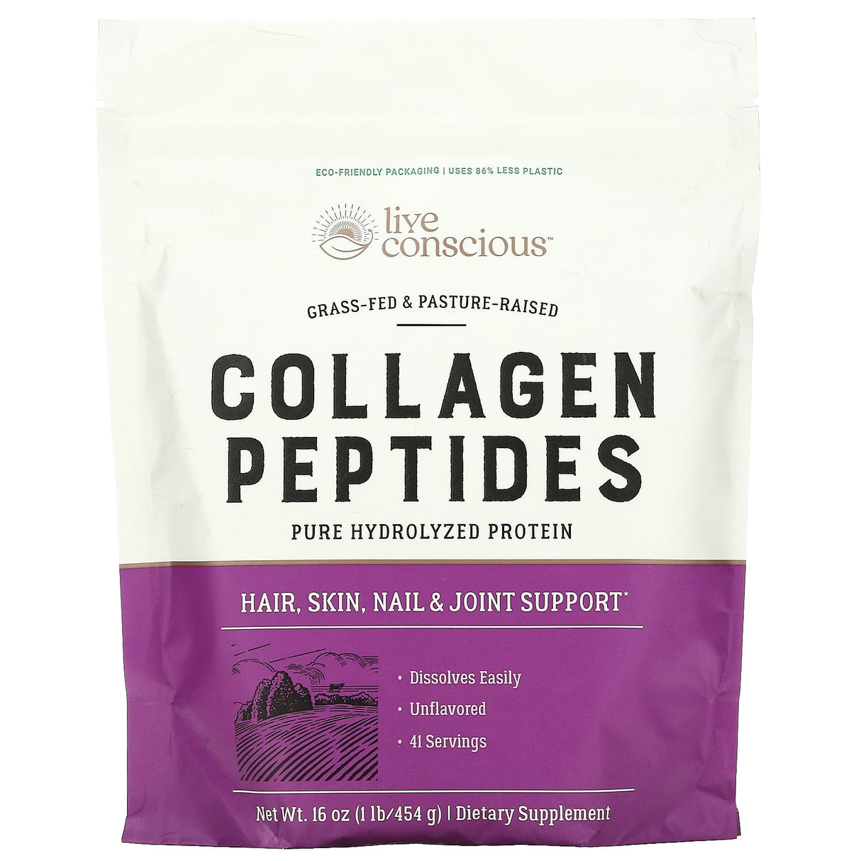 Live Conscious, Collagen Peptides, Unflavored, 16 oz (454 g) - Supply Center USA