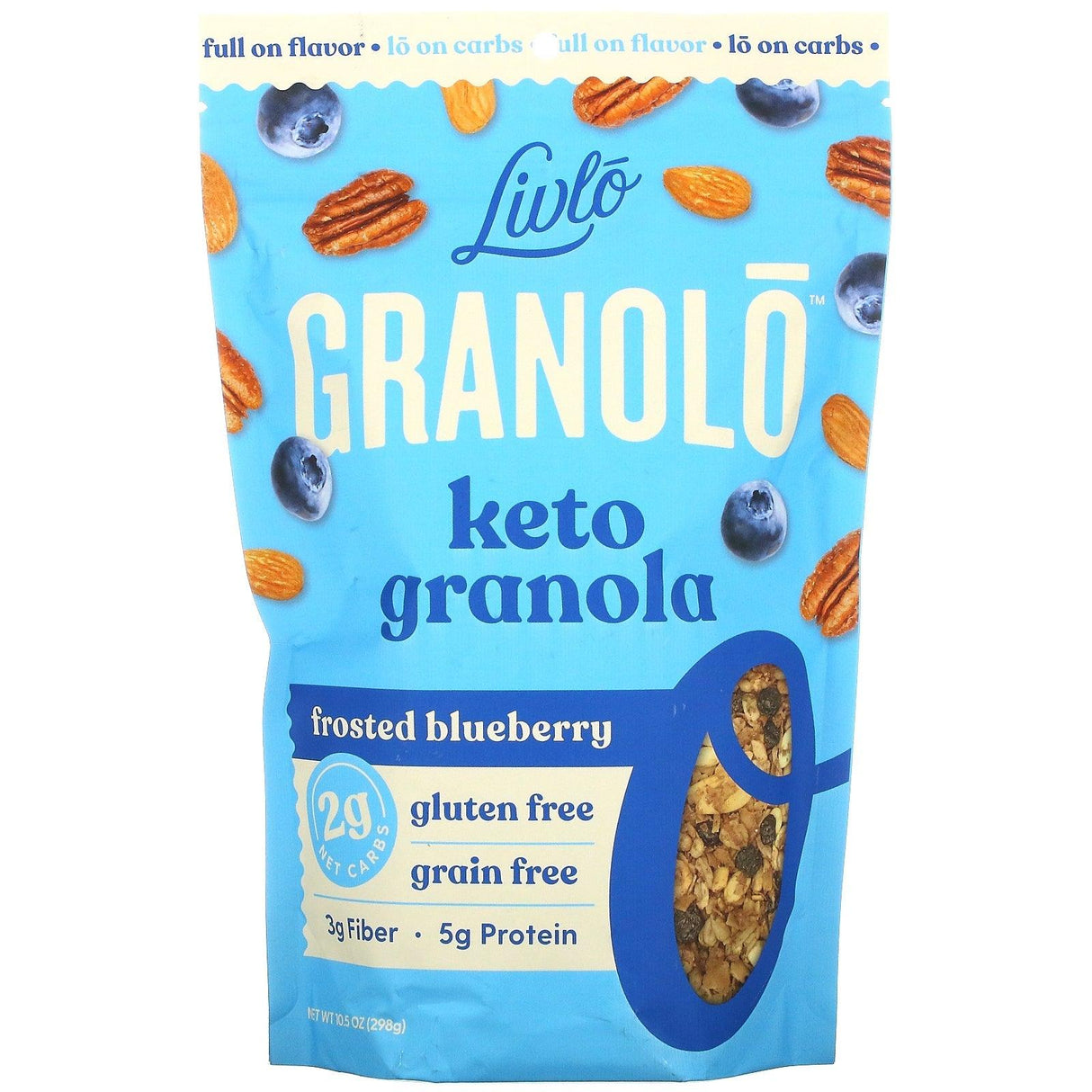 Livlo, Granolo, Keto Granola, Frosted Blueberry, 10.5 oz (298 g) - Supply Center USA