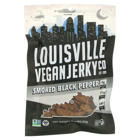 Louisville Vegan Jerky Co, Smoked Black Pepper, 3 oz (85.05 g) - Supply Center USA