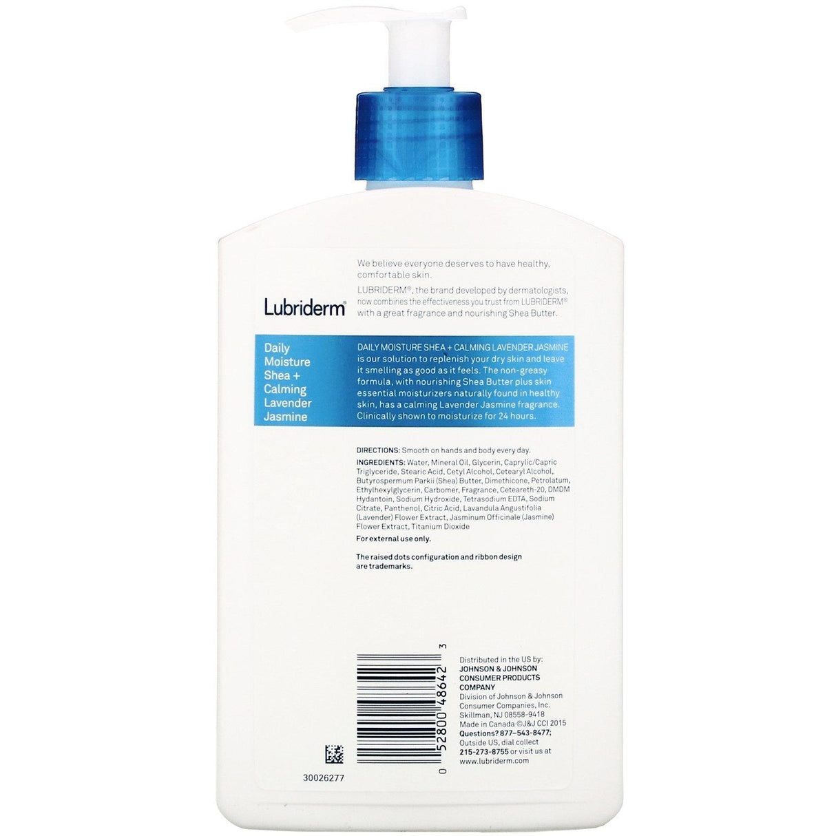Lubriderm, Daily Moisture Lotion, Shea + Calming Lavender Jasmine, 16 fl oz (473 ml) - Supply Center USA