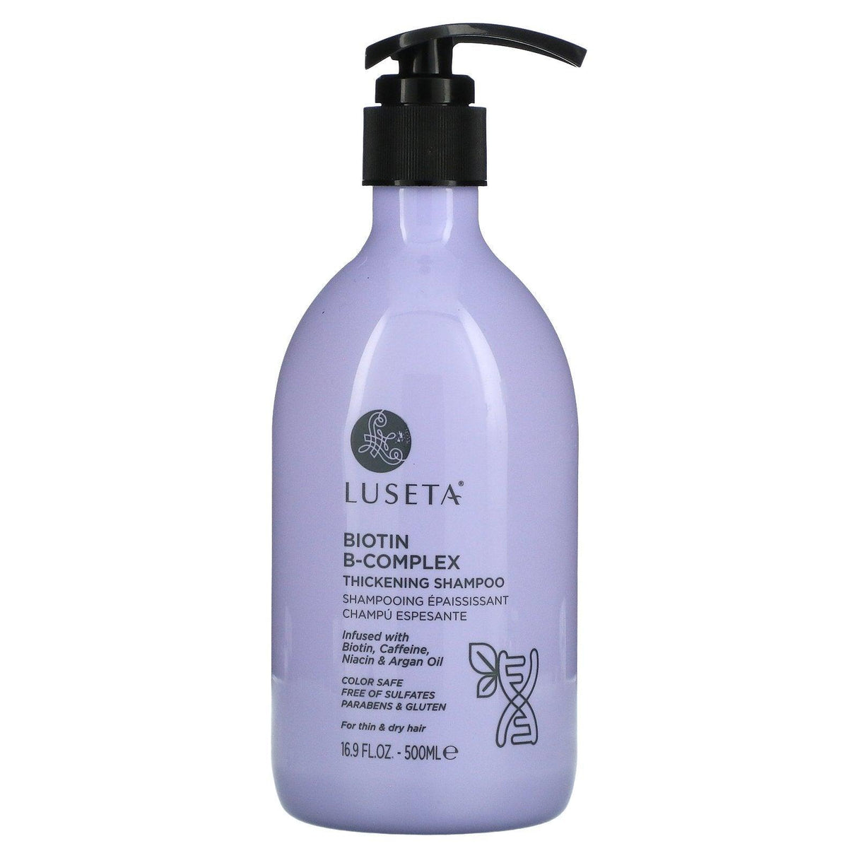 Luseta Beauty, Biotin B-Complex Thickening Shampoo, For Thin & Dry Hair, 16.9 fl oz (500 ml) - Supply Center USA