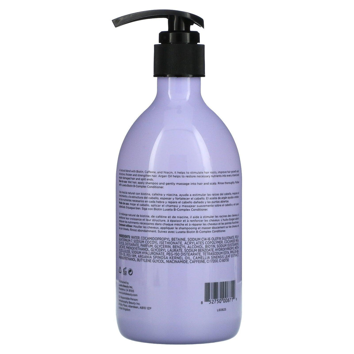 Luseta Beauty, Biotin B-Complex Thickening Shampoo, For Thin & Dry Hair, 16.9 fl oz (500 ml) - Supply Center USA