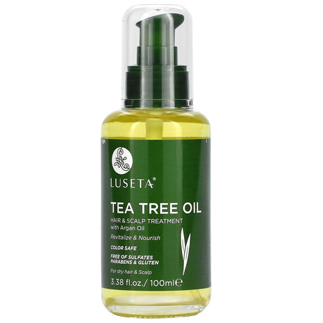 Luseta Beauty, Tea Tree Oil, Hair & Scalp Treatment With Argan Oil, 3.38 fl oz (100 ml) - Supply Center USA