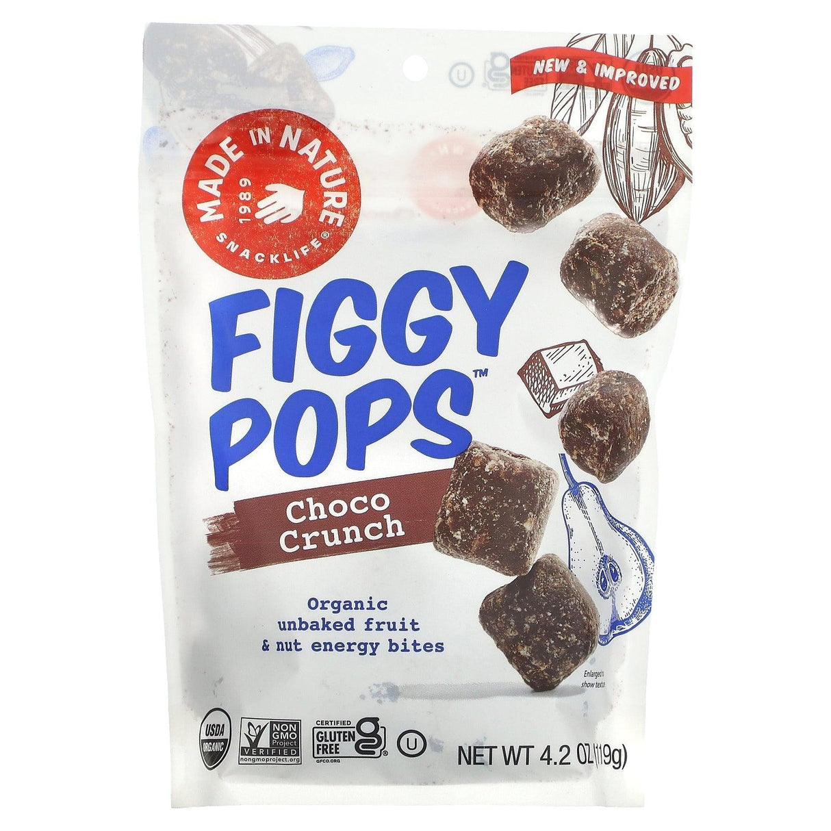 Made in Nature, Figgy Pops, Choco Crunch, 4.2 oz (119 g) - Supply Center USA