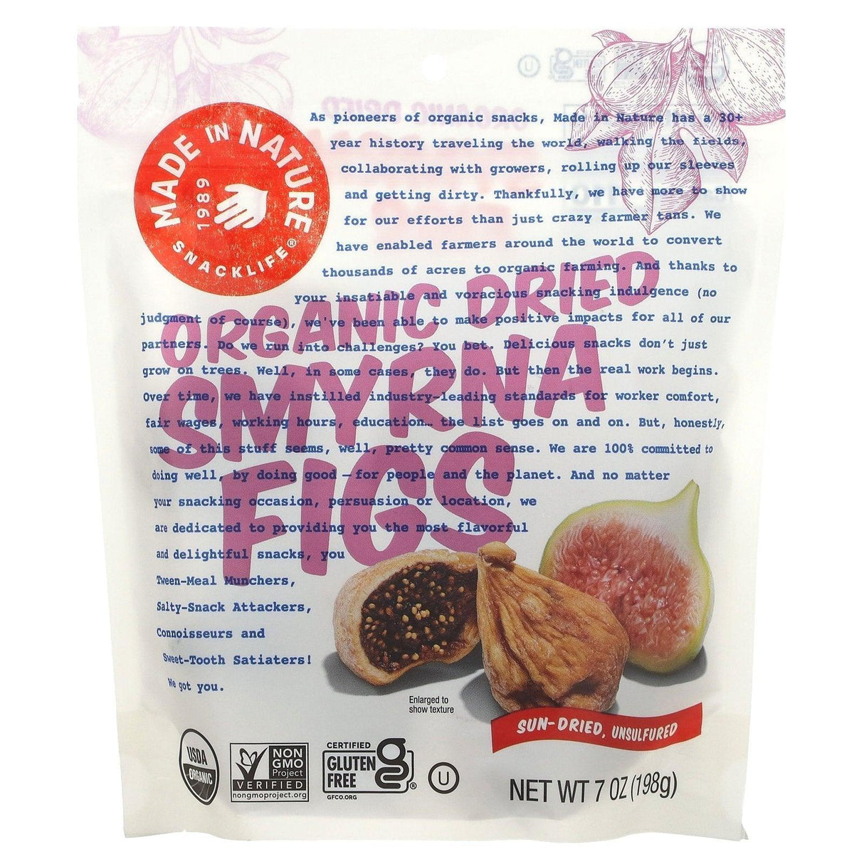Made in Nature, Organic Dried Smyrna Figs, 7 oz (198 g) - Supply Center USA