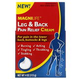 MagniLife, Leg & Back Pain Relief Cream, 4 oz (113 g) - Supply Center USA