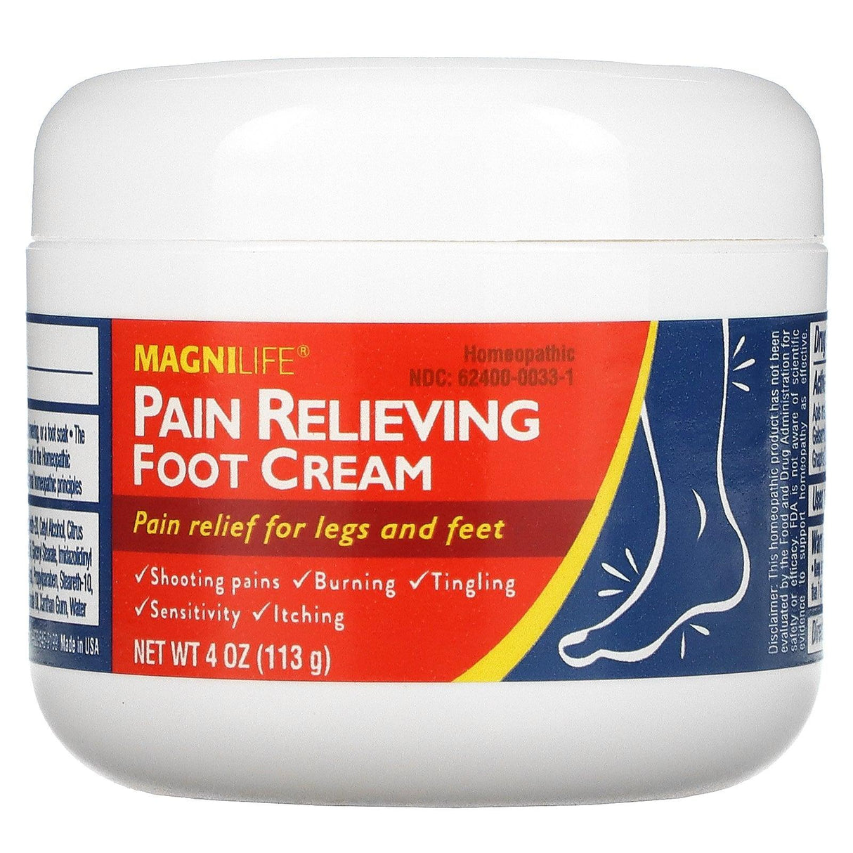 MagniLife, Pain Relieving Foot Cream, 4 oz (113 g) - Supply Center USA