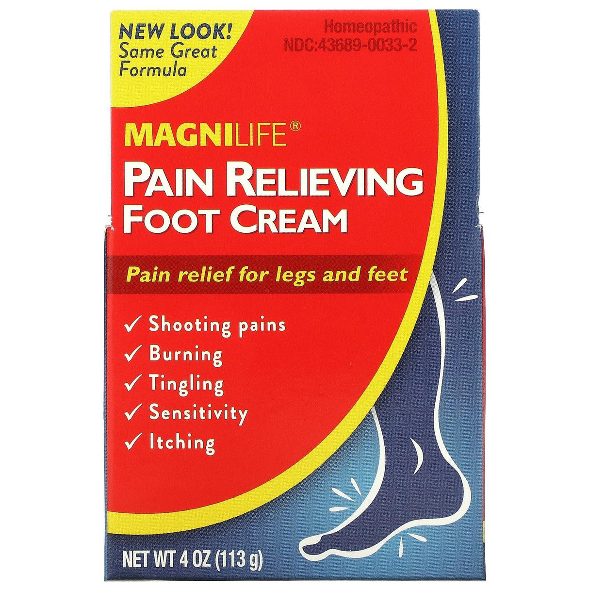 MagniLife, Pain Relieving Foot Cream, 4 oz (113 g) - Supply Center USA